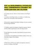 PSYC 140 DEVELOPMENTAL PSYCHOLOGY FINAL COMPREHENSIVE ASSESSMENT TEST PAPER QUESTIONS AND SOLUTIONS&period;pdf&NewLine;&NewLine;