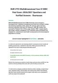 NUR 2755 Multidimensional Care IV MDC  Final Exam&colon; 2026&sol;2027 Questions and Verified Answers - Rasmussen 
