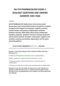 NU 578 PHARMACOLOGY EXAM 2&colon;  2026&sol;2027 QUESTIONS AND VERIFIED  ANSWERS 100&percnt; PASS