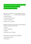 ICS 100 PRACTICE EXAMINATION 2026&NewLine;QUESTIONS WITH ANSWERS&NewLine;GUARANTEED TO PASS&period;&NewLine;