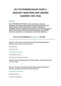 NU 578 PHARMACOLOGY EXAM 3&colon;  2026&sol;2027 QUESTIONS AND VERIFIED  ANSWERS 100&percnt; PASS