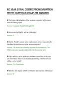 IEC YEAR 2 FINAL CERTIFICATION EVALUATION&NewLine;TESTED QUESTIONS COMPLETE ANSWERS&NewLine;