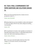 IEC YEAR 2 FINAL COMPREHENSIVE TEST&NewLine;PAPER QUESTIONS AND SOLUTIONS GRADED&NewLine;A&plus;