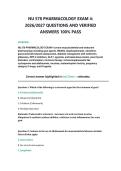 NU 578 PHARMACOLOGY EXAM 4&colon;  2026&sol;2027 QUESTIONS AND VERIFIED  ANSWERS 100&percnt; PASS 