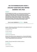 NU 578 PHARMACOLOGY EXAM 5&colon;  2026&sol;2027 QUESTIONS AND VERIFIED  ANSWERS 100&percnt; PASS