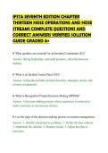 IFSTA SEVENTH EDITION CHAPTER&NewLine;THIRTEEN HOSE OPERATIONS AND HOSE&NewLine;STREAMS COMPLETE QUESTIONS AND&NewLine;CORRECT ANSWERS VERIFIED SOLUTION&NewLine;GUIDE GRADED A&plus;