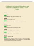 F80&rpar; Comprehensive Exam Questions and&NewLine;Answers Verified Solutions Latest&NewLine;Update