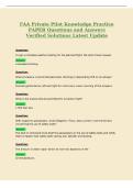 FAA Private Pilot Knowledge Practice&NewLine;PAPER Questions and Answers&NewLine;Verified Solutions Latest Update