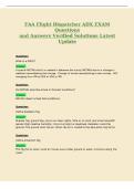 FAA Flight Dispatcher ADX EXAM&NewLine;Questions&NewLine;and Answers Verified Solutions Latest&NewLine;Update