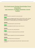 FAA Instrument Rating Knowledge Exam&NewLine;Questions&NewLine;and Answers Verified Solutions Latest&NewLine;Update