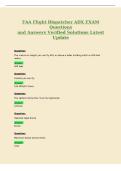 FAA Flight Dispatcher ADX EXAM&NewLine;Questions&NewLine;and Answers Verified Solutions Latest&NewLine;Update