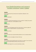 FAA EXAM Questions and Answers&NewLine;Verified Solutions Latest Update