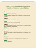 FAA EXAM Questions and Answers&NewLine;Verified Solutions Latest Update