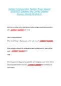 Vehicle Communication Systems Exam Newest &NewLine;2026&sol;2027 Questions and Correct Detailed &NewLine;Answers Already Graded A&plus; 