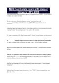 NYS Real Estate Exam with correct answers 100&percnt; 2026