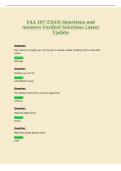 FAA 107 EXAM Questions and&NewLine;Answers Verified Solutions Latest&NewLine;Update