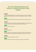 FAA 107 EXAM Questions and&NewLine;Answers Verified Solutions Latest&NewLine;Update