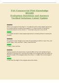 FAA Commercial Pilot Knowledge&NewLine;BOARD&NewLine;Evaluation Questions and Answers&NewLine;Verified Solutions Latest Update