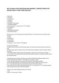 BIO 110 PSU Exam 4 Questions and Answers &vert; Penn State Biology Study Guide 2026&sol;2027&NewLine;