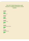 FAA 107 EXAM Questions and&NewLine;Answers Verified Solutions Latest&NewLine;Update
