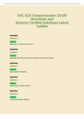 FAC 023 Comprehensive EXAM&NewLine;Questions and&NewLine;Answers Verified Solutions Latest&NewLine;Update
