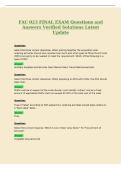 FAC 023 FINAL EXAM Questions and&NewLine;Answers Verified Solutions Latest&NewLine;Update