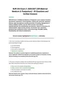 NUR 254 EXAM 1&comma;2&comma;3&comma;4 QUESTIONS AND ANSWERS&vert;THE CHILDBEARING-CHILD CARING FAMILY 2026&sol;2027
