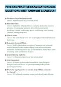 PSYC 515 PRACTICE EXAMINATION 2026 QUESTIONS WITH ANSWERS GRADED A&plus;