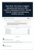 D662 WGU 2025 2026 Complete Questions and Answers&comma; 100&percnt; &vert; Correct&comma; Guaranteed to Pass&comma; Already Passed&comma; Actual Exam Questions&comma; Verified Answers