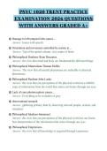PSYC 1020 TRENT PRACTICE EXAMINATION 2026 QUESTIONS WITH ANSWERS GRADED A&plus;&period;