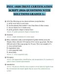 PSYC 1020 TRENT CERTIFICATION SCRIPT 2026 QUESTIONS WITH SOLUTIONS GRADED A&plus;