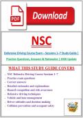 NSC Defensive Driving Course Exam &vert; Verified Answers with Rationales &vert; Latest 2026 Study Guide