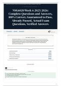 NSG6020 Week 6 2025 2026 Complete Questions and Answers&comma; 100&percnt; &vert; Correct&comma; Guaranteed to Pass&comma; Already Passed&comma; Actual Exam Questions&comma; Verified Answers