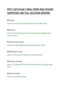 PSYC 2301 EXAM 2 FINAL PAPER 2026 SOLVED QUESTIONS AND FULL SOLUTION UPDATED&period;