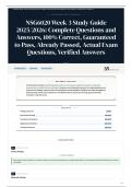NSG6020 Week 3 Study Guide 2025 2026 Complete Questions and Answers&comma; 100&percnt; &vert; Correct&comma; Guaranteed to Pass&comma; Already Passed&comma; Actual Exam Questions&comma; Verified Answers