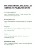 PSYC 2301 EXAM 1 FINAL PAPER 2026 SOLVED QUESTIONS AND FULL SOLUTION UPDATED&period;