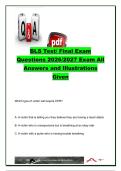 BLS Final Exam 2026&sol;2027 &vert; 23 Questions & Answers &vert; CPR&comma; AED&comma; Airway&comma; Choking & Chain of Survival