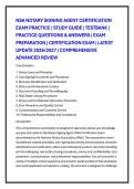 NSA NOTARY SIGNING AGENT CERTIFICATION &NewLine;EXAM PRACTICE &vert; STUDY GUIDE &vert; TESTBANK &vert; &NewLine;PRACTICE QUESTIONS & ANSWERS &vert; EXAM &NewLine;PREPARATION &vert; CERTIFICATION EXAM &vert; LATEST &NewLine;UPDATE 2026&sol;2027 &vert; COMPREHENSIVE &NewLine;ADVANCED REVIEW