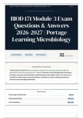 BIOD 171 Module 3 Exam Questions & Answers 2026-2027 Portage Learning Microbiology