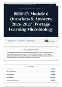 BIOD 171 Module 6 Questions & Answers 2026-2027 Portage Learning Microbiology