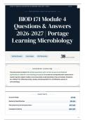 BIOD 171 Module 4 Questions & Answers 2026-2027 Portage Learning Microbiology
