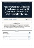 Network Security Appliances & Technologies Module 09 Questions & Answers 2026-2027 Complete Review
