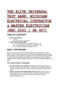 2026&sol;2027 Michigan Master Electrician & Electrical Contractor Exam Prep &colon; 20&plus; S-Tier Practice Questions with Solutions&comma; Distractor Analyses & PA 407 Cheat Sheet &NewLine;&lpar;NEC&rpar;  