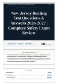 New Jersey Boating Test Questions & Answers 2026&sol;2027 Complete Safety Exam Review