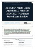 Ohio STNA Study Guide Questions & Answers 2026-2027 Updated State Exam Review