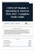 CHEM 219 Module 4 Questions & Answers 2026-2027 Complete Study Guide