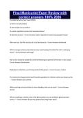 Final Manicurist Exam Review with correct answers 100&percnt; 2026