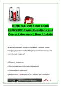 NIMS ICS-300 Final Exam 2026&sol;2027 &vert; 30 Questions & Correct Answers &vert; Incident Command&comma; Planning P&comma; IAP&comma; Resource Management & Demobilization