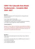 CDW 110v Caboodle Data Model Fundamentals Exam Prep &ndash; Complete High-Yield Q&A&comma; Star Schema Architecture&comma; ETL Operations & Detailed Technical Rationales &lpar;Grade A&plus;&rpar;