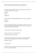 Patient Care Exam Study Guide Questions and Correct Verified Answers 